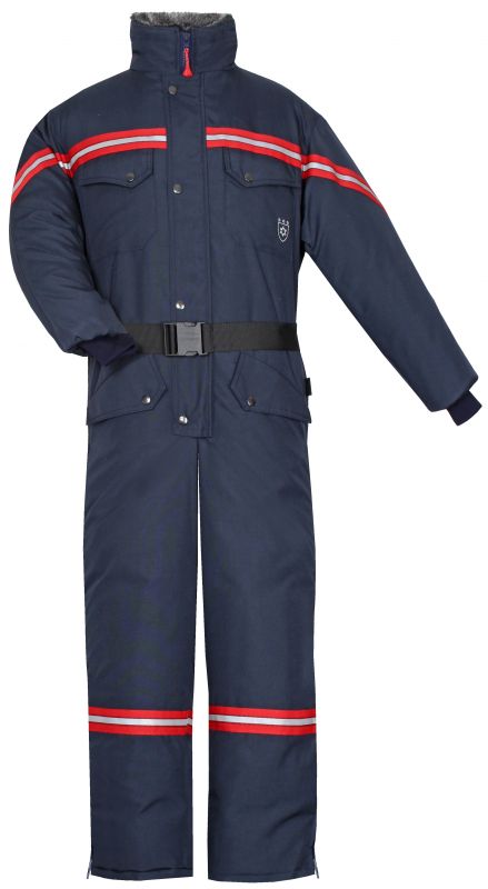 HB-Workwear, Klte-Schutz, Tempex-Staplerfahrer-Overall,Langzeit, 520 g/m, navy/rot