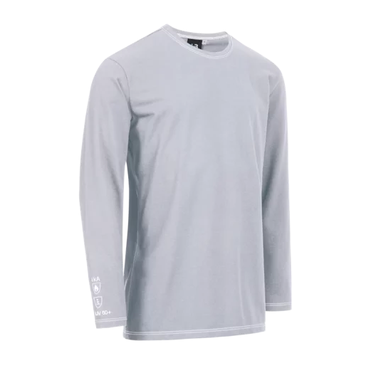 HB-Langarm Shirt, HB-MODarc knit, silbergrau