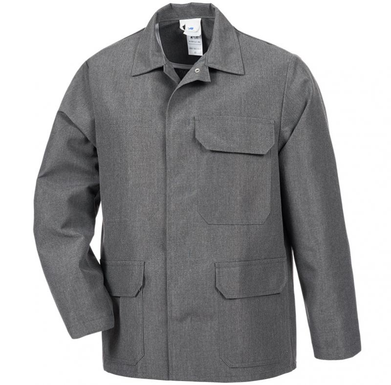 HB-Workwear, Chemikalienschutz-Jacke, 260 g/m, grau meliert