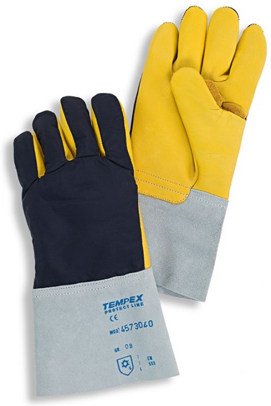 HB-Workwear, Klteschutz, Tempex-Kommisionierer-Handschuhe, navy/gelb