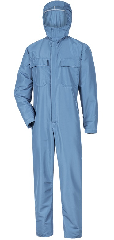 HB-Workwear, Arbeitsoverall, Reinraum und Staub-Overall, Kombi, mit Kapuze, 115 g/m², royal