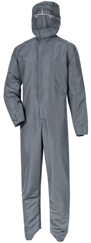 HB-Workwear, Arbeitsoverall, Reinraum und Staub-Overall, Kombi, mit Kopfhaube, 115 g/m², anthrazit
