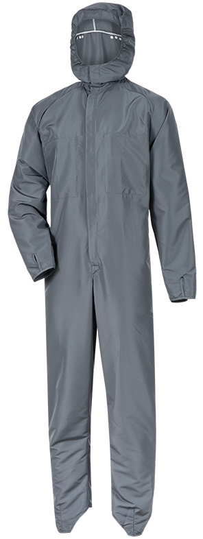 HB-Workwear, Arbeitsoverall, Reinraum und Staub-Overall, Kombi, mit Kopfhaube, 115 g/m, anthrazit