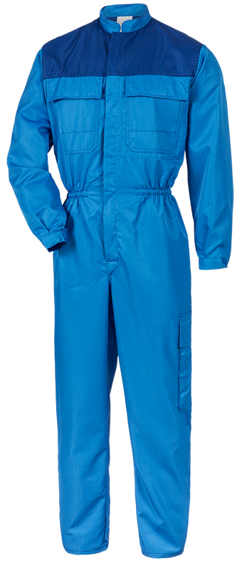 HB-Workwear, Arbeitsoverall, Reinraum und Staub-Overall, Kombi, 150 g/m, royal/bugattiblau