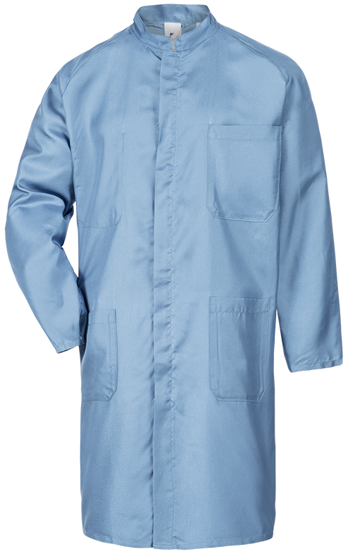 HB-Workwear, Arbeits-Mantel, Reinraum und Staub-Herrenmantel, 105 g/m², hellblau