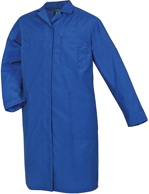 HB-Workwear, Arbeits-Mantel, ESD-Produktschutz-Herrenmantel, langarm, 130 g/m², royal