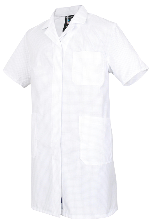 HB-Workwear, Arbeits-Mantel, ESD-Produktschutz-Herrenmantel, kurzarm, 130 g/m², weiß