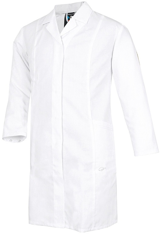HB-Workwear, ESD-Produktschutz-Damenmantel, langarm, 130 g/m², weiß