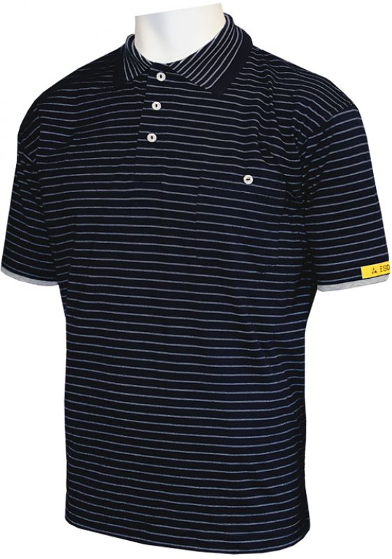 HB-Worker-Shirts, ESD-Produktschutz-Herren-Poloshirt, kurzarm, 160 g/m, schwarz
