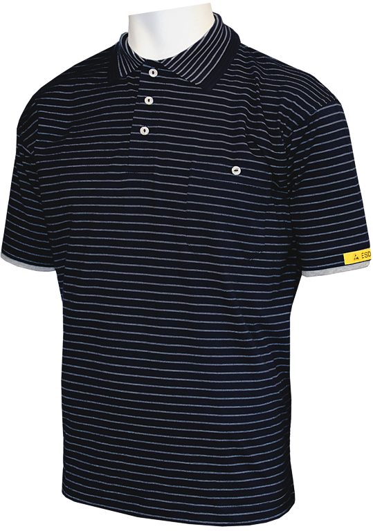 HB-Worker-Shirts, ESD-Produktschutz-Herren-Poloshirt, kurzarm, 160 g/m², schwarz