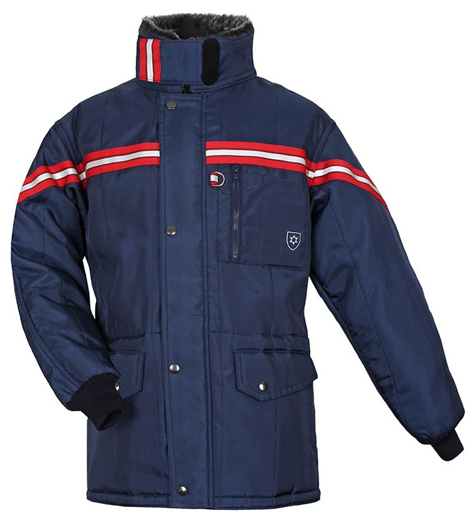 HB-Workwear, Klte-Schutz, Tempex-Kommissionierer-Herrenjacke, 415 g/m, navy/rot