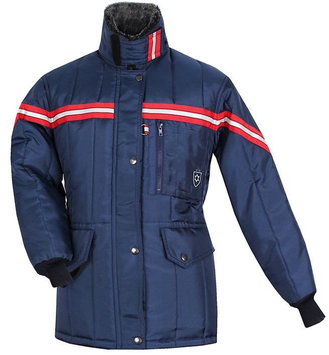 HB-Workwear, Kälte-Schutz, Tempex-Kommissionierer-Damenjacke, 415 g/m², navy/rot