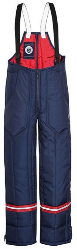 HB-Workwear, Kälte-Schutz, Tempex-Kühlraum-Herrenhose, 415 g/m², navy/rot