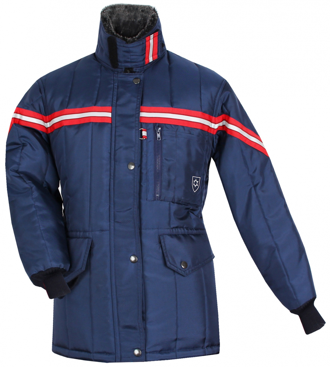 HB-Workwear, Kälte-Schutz, Tempex-Damen-Kommissionierer-Jacke, Cold Store CLA, 250 g/m², navy/rot