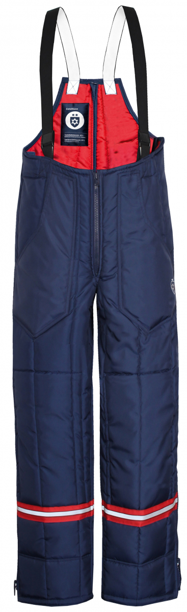HB-Workwear, Kälte-Schutz, Tempex-Herren-Kommissionierer-Hose, Cold Store CLA, 250 g/m², navy/rot