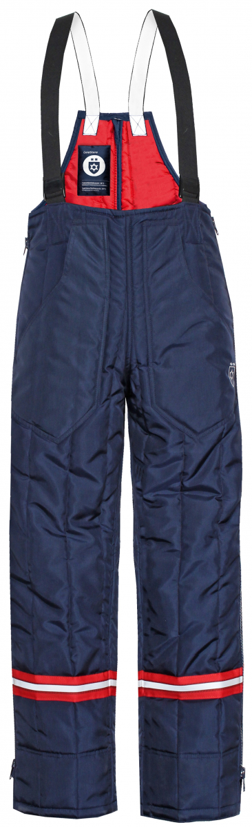 HB-Workwear, Kälte-Schutz, Tempex-Damen-Kommissionierer-Hose, Cold Store CLA, 250 g/m², navy/rot