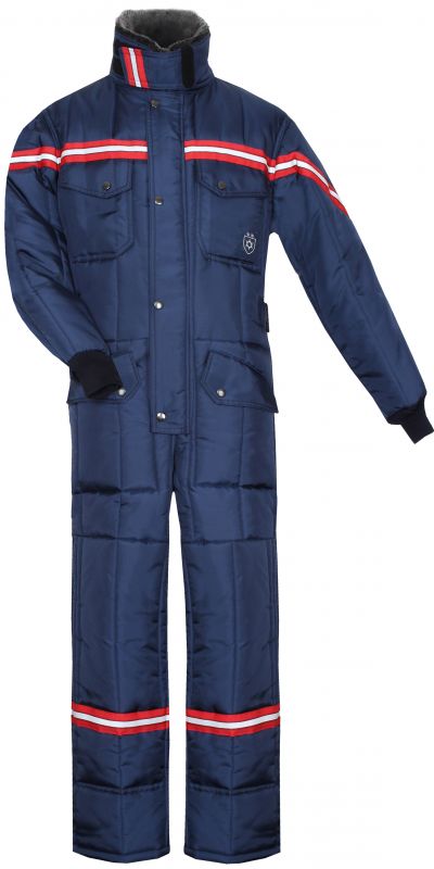 HB-Workwear, Klte-Schutz, Tempex-Herren-Overall Kommissionierer, Cold Store CLA, 250 g/m, navy/rot