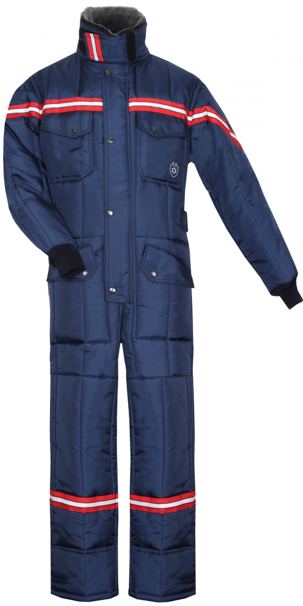 HB-Workwear, Kälte-Schutz, Tempex-Herren-Overall Kommissionierer, Cold Store CLA, 250 g/m², navy/rot