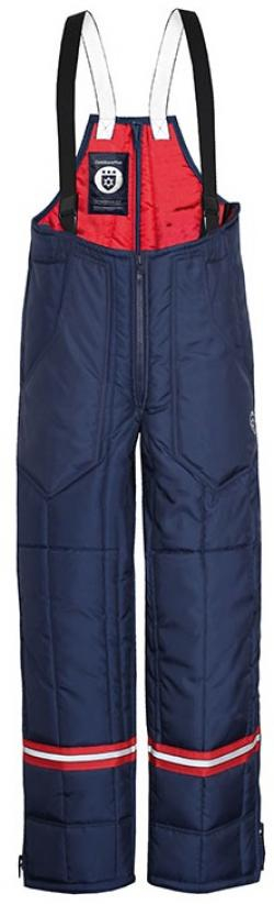 HB-Workwear, Kälte-Schutz, Tempex-Staplerfahrer-Hose, 520 g/m², navy/rot