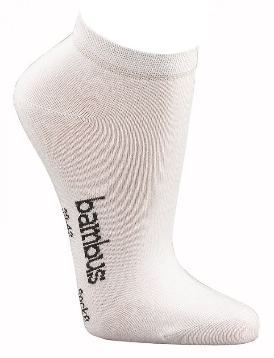 WOWERAT-Sneakerssocken, Bambus, 3-er Pkg., weiß