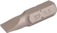 NW-Tecwerk Bit für Schlitzschrauben 5,5 mm Länge 25 mm 1/4 ? C6,3 Schneidenstärke 1 mm