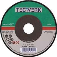 NW-Tecwerk Trennscheibe Stein D125x2,5mm gekröpft Stein Bohrung 22,23 mm