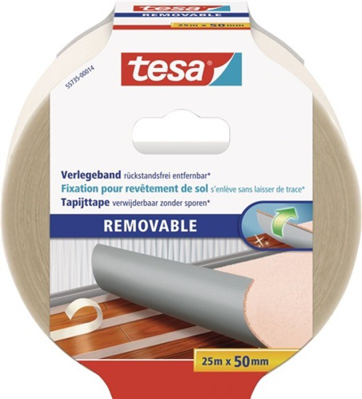 TESA-Betriebsbedarf, Doppelseitiges Verlegeband 55735 L.25m B.50mm Rl.