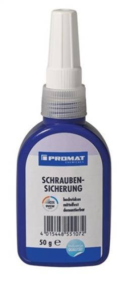 PROMAT-Betriebsbedarf, Schraubensicherung 50g hochvikos dunkelblau Flasche