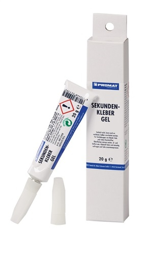 PROMAT-Betriebsbedarf, Sekundenklebergel Univ.20g NSF P1 farblos Tube