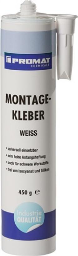 PROMAT-Betriebsbedarf, Montagekleber Profi weiß 450g Kartusche