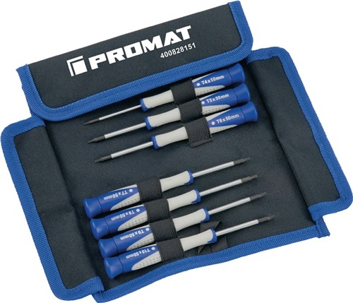 PROMAT-Betriebsbedarf, Feinmechanikerschraubendrehersatz 7tlg.TORX