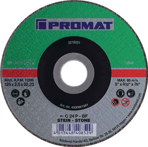 PROMAT-Betriebsbedarf, Trennscheibe D115x2,5mm gekr.STE Bohrung 22,23M-Betriebsbedarf,m