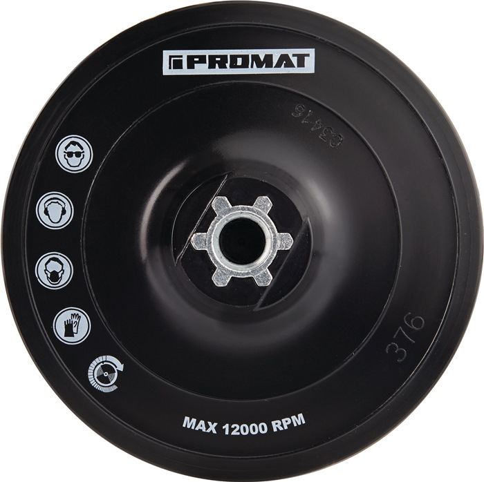 PROMAT-Betriebsbedarf, Stützteller D.125mm M14 kletthaftend