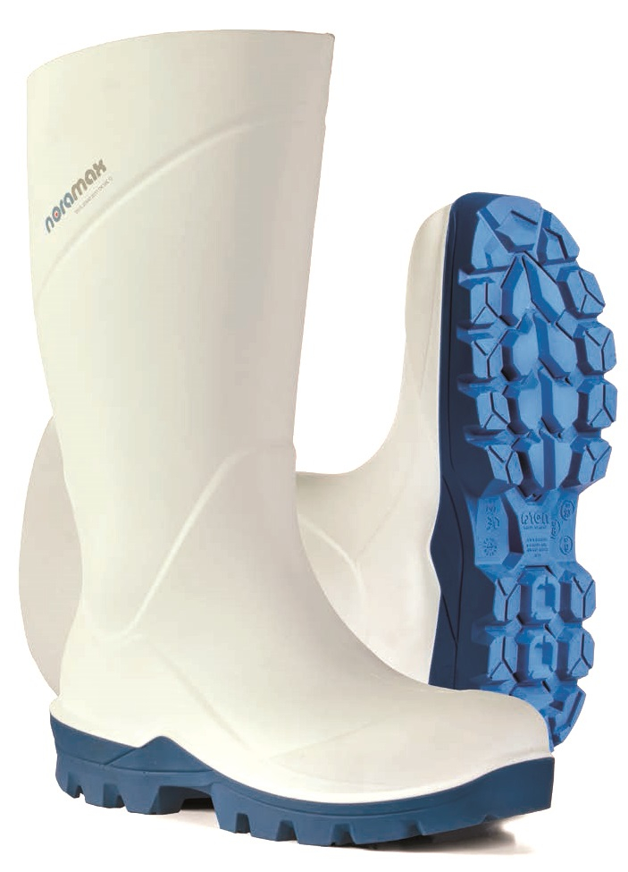 SPIRALE-NORA-Footwear, S4-PU-Sicherheits-Arbeits-Gummi-Stiefel, Multi-Max II, weiß