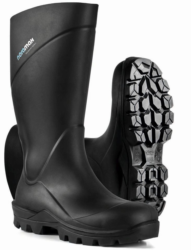 SPIRALE-NORA-Footwear, S5-PU-Sicherheits-Arbeits-Gummi-Stiefel, Mega-Max II, schwarz