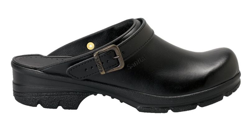 SANITA-Footwear, Arbeits-Berufs-Sicherheits-Clogs, San Duty, offen, OB, schwarz