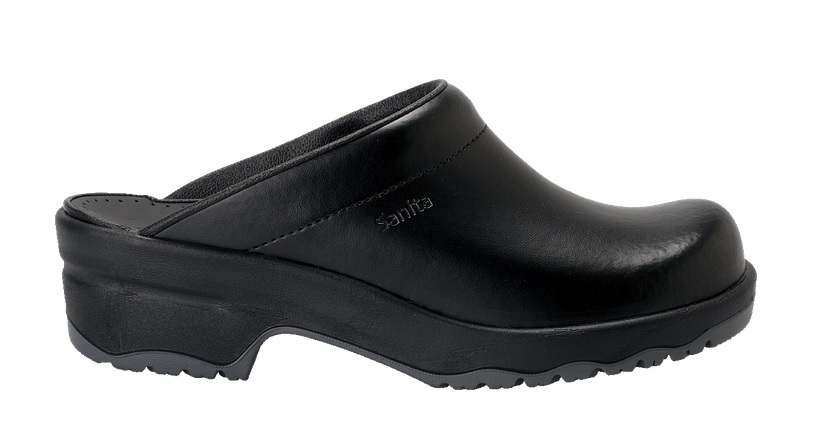 SANITA-Footwear, Arbeits-Berufs-Sicherheits-Clogs, San Nitril, offen, OB, schwarz