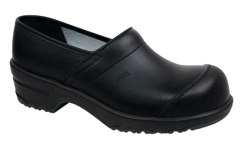 SANITA-Footwear, Arbeits-Berufs-Sicherheits-Clogs, San Nitril, geschlossen, S2, schwarz