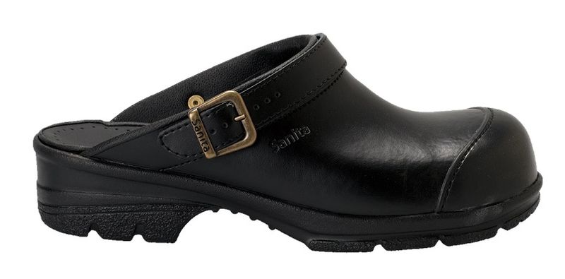 SANITA-Footwear, Arbeits-Berufs-Sicherheits-Clogs, San Duty Safe, offen, O2, schwarz