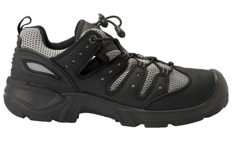 SANITA-Footwear, S1P-Arbeits-Berufs-Sicherheits-Schuhe, Schnrstiefel, Mississipe, schwarz/grau