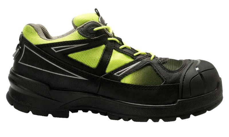 SANITA-Footwear, S3-Arbeits-Berufs-Sicherheits-Schuhe, Schnrstiefel, Andersite, schwarz/gelb