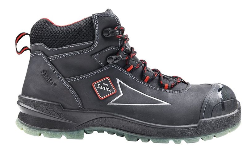 SANITA-Footwear, S3-Arbeits-Berufs-Sicherheits-Schuhe, Schnrstiefel, Meteorite, ESD, schwarz