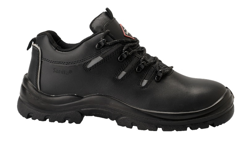 SANITA-Footwear, S3-Arbeits-Berufs-Sicherheits-Schuhe, Schnürstiefel, Latite, schwarz