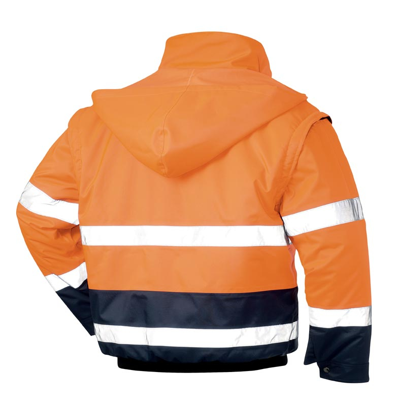 F-SAFESTYLE-Warnschutz-Pilotenjacke, *OTTO*, fluoreszierend orange/marine abgesetzt