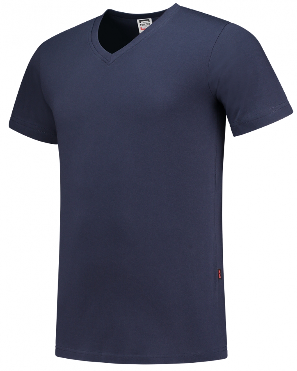 TRICORP-Worker-Shirts, T-Shirts, V-Ausschnitt, Slim Fit, 160 g/m, dunkelblau