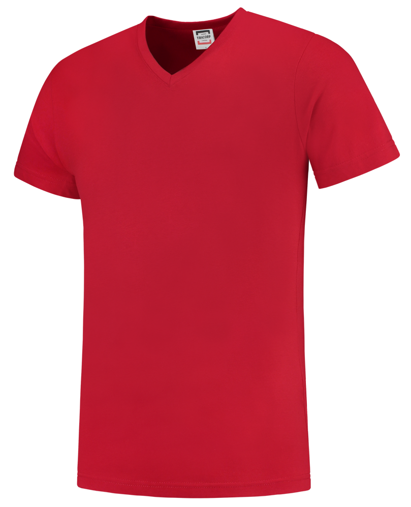 TRICORP-Worker-Shirts, T-Shirts, V-Ausschnitt, Slim Fit, 160 g/m², red