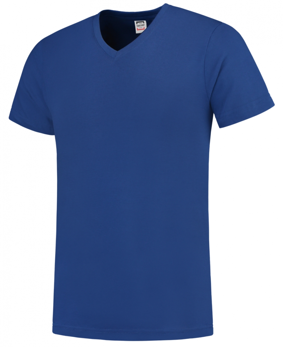 TRICORP-T-Shirts, V-Ausschnitt, Slim Fit, 160 g/m, royalblau