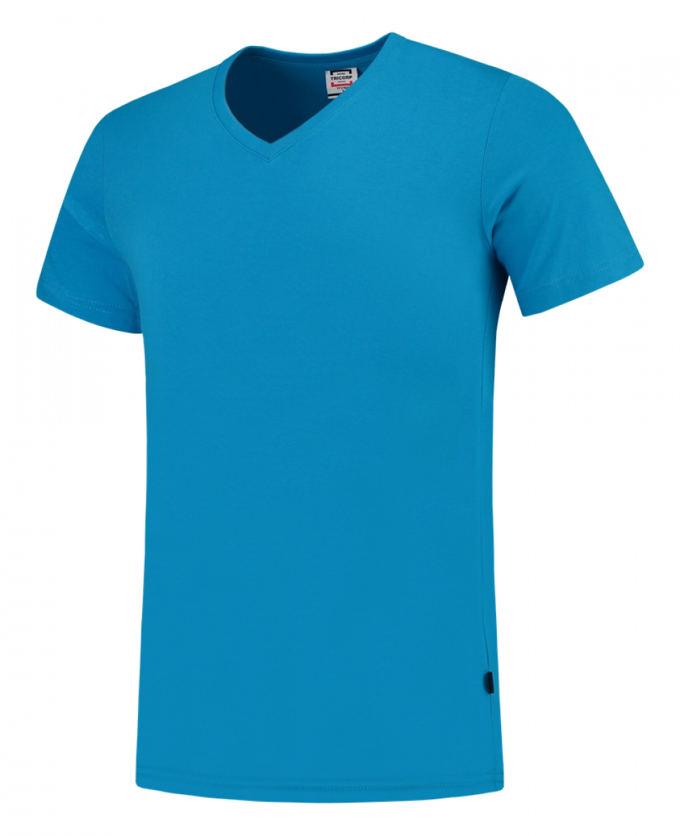 TRICORP-Worker-Shirts, T-Shirts, V-Ausschnitt, Slim Fit, 160 g/m, turquoise