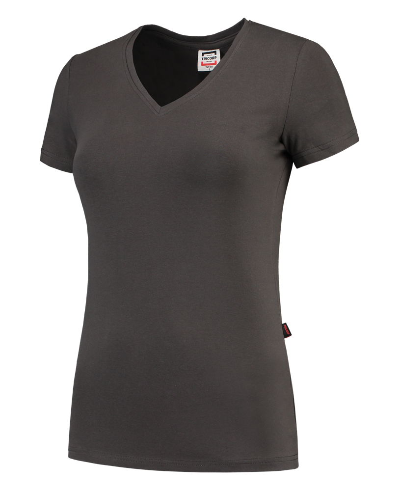 TRICORP-Worker-Shirts, Damen-T-Shirts, V-Ausschnitt, 190 g/m², darkgrey