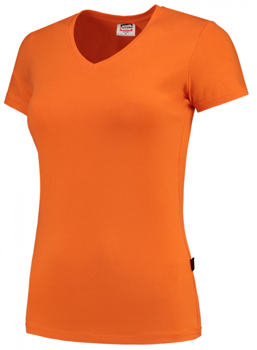 TRICORP-Worker-Shirts, Damen-T-Shirts, V-Ausschnitt, 190 g/m, orange